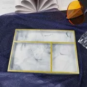 Moule silicone pour réaliser un plateau rectangle 23.5x16.5 cm - Transparent x1