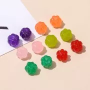 Perle citrouille 8 mm en pierre gemme teintée - Calcédoine vert clair x1