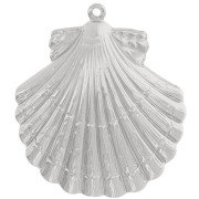 Pendentif coquillage 35x31 mm - Argenté x1|raw }}