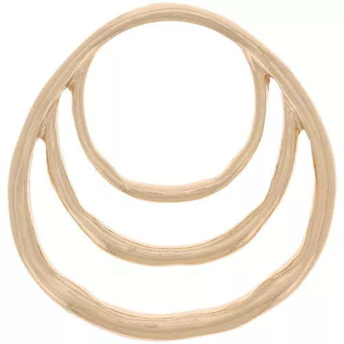 Pendentif 3 cercles irréguliers 30x29 mm - Doré x1