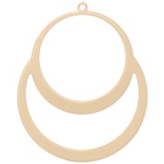 Pendentif double cercle design 49x40 mm - Doré x1|raw }}