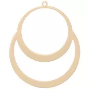 Pendentif double cercle design 49x40 mm - Doré x1