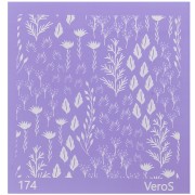 Silk Screen VeroS pour pâte polymère 90x90 mm - Motif feuilles n°174 x1