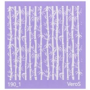 Silk Screen VeroS pour pâte polymère 90x90 mm - Motif bambou n°190_1 x1