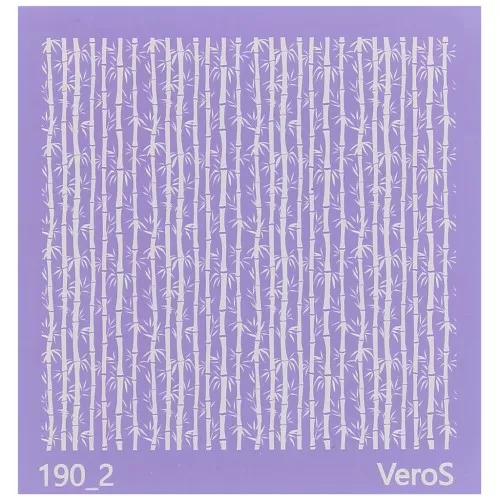 Silk Screen VeroS pour pâte polymère 90x90 mm - Motif bambou 1 n°190_2 x1