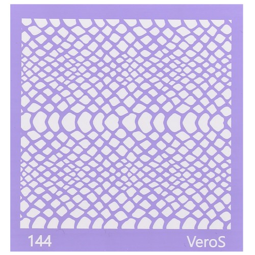 Silk Screen VeroS pour pâte polymère 90x90 mm - Motif python n°144 x1