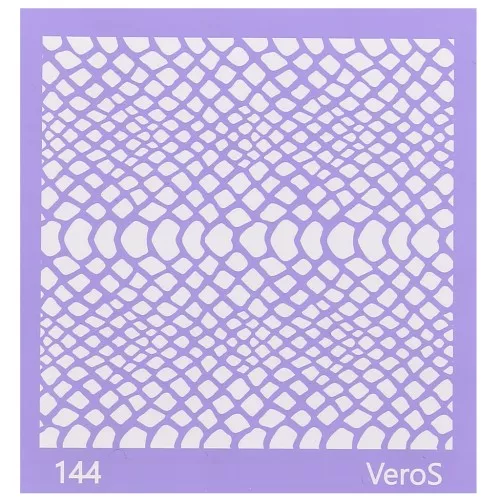 Silk Screen VeroS pour pâte polymère 90x90 mm - Motif python n°144 x1