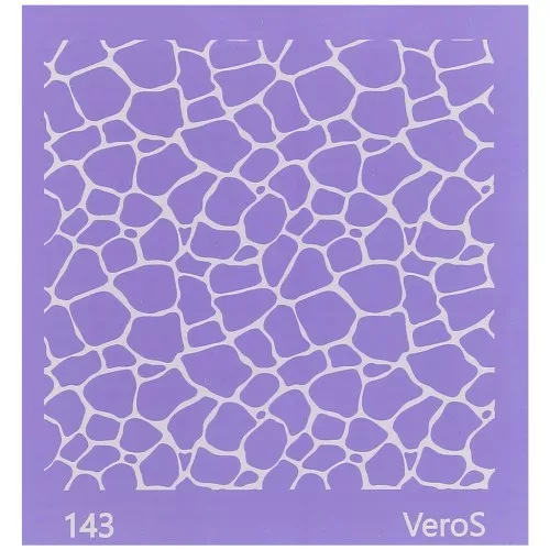 Silk Screen VeroS pour pâte polymère 90x90 mm - Motif girafe n°143 x1