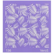 Silk Screen VeroS pour pâte polymère 90x90 mm - Motif feuillage n°136 x1|raw }}