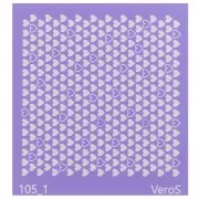 Silk Screen VeroS pour pâte polymère 90x90 mm - Motif petits coeurs n°105_1 x1