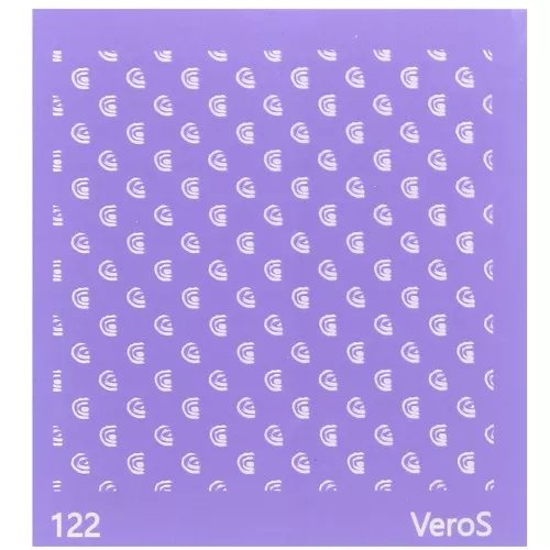 Silk Screen VeroS pour pâte polymère 90x90 mm - Motif arc-en-ciel n°122 x1