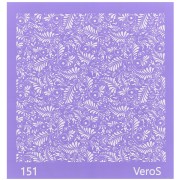 Silk Screen VeroS pour pâte polymère 90x90 mm - Motif arabesque & feuille n°151 x1|raw }}