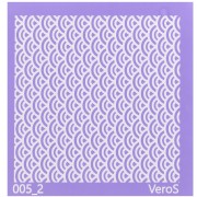 Silk Screen VeroS pour pâte polymère 90x90 mm - Motif éventails n°005_2 x1|raw }}