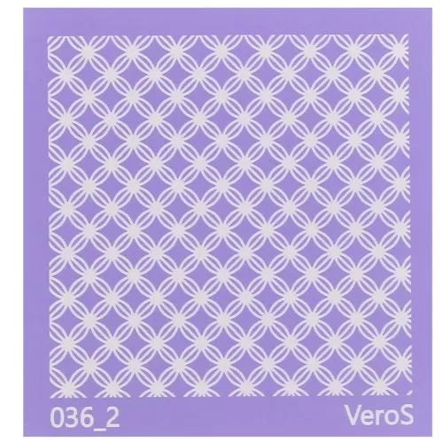 Silk Screen VeroS pour pâte polymère 90x90 mm - Motif graphique 1 n°036_2 x1
