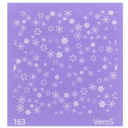 Silk Screen VeroS pour pâte polymère 90x90 mm - Motif flocons de neige n°163 x1