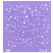 Silk Screen VeroS pour pâte polymère 90x90 mm - Motif flocons de neige n°163 x1