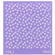 Silk Screen VeroS pour pâte polymère 90x90 mm - Motif petites fleurs n°114_1 x1|raw }}
