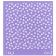 Silk Screen VeroS pour pâte polymère 90x90 mm - Motif petites fleurs n°114_1 x1