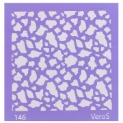 Silk Screen VeroS pour pâte polymère 90x90 mm - Motif vache n°146 x1
