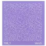 Silk Screen VeroS pour pâte polymère 90x90 mm - Motif vagues n°108_1 x1