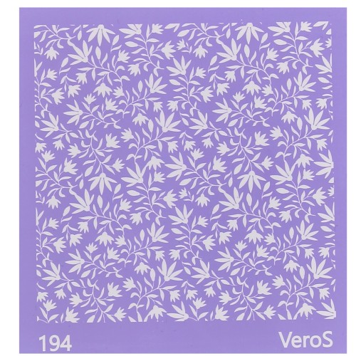 Silk Screen VeroS pour pâte polymère 90x90 mm - Motif champêtre n°194 x1