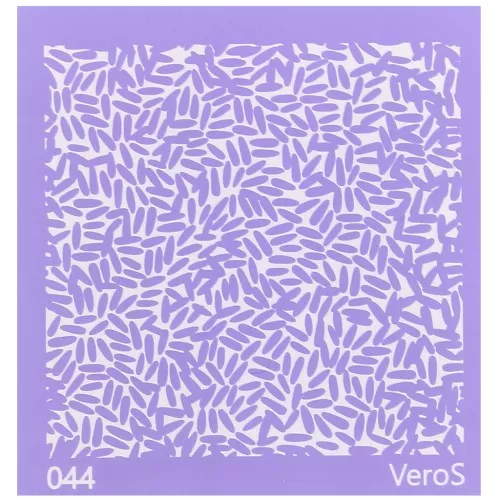 Silk Screen VeroS pour pâte polymère 90x90 mm - Motif graines n°044 x1
