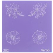 Silk Screen VeroS pour pâte polymère 80x80 mm - Motif floral n°202 x1|raw }}