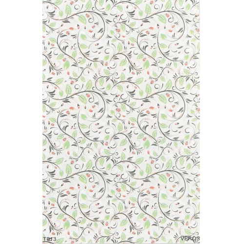 Feuille de transfert VeroS 13.5x9 cm - papier soluble pour pâte polymère - N°013 x1