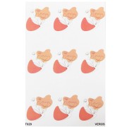 Feuille de transfert VeroS 13.5x9 cm - papier soluble pour pâte polymère - N°029 x1