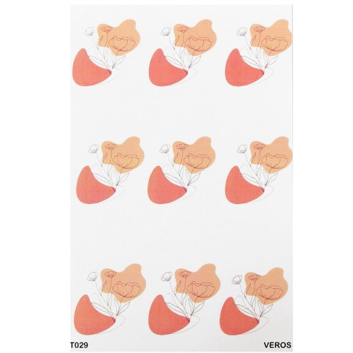 Feuille de transfert VeroS 13.5x9 cm - papier soluble pour pâte polymère - N°029 x1