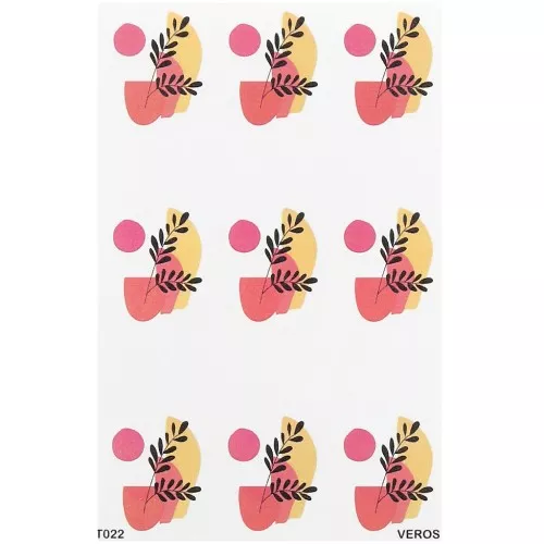 Feuille de transfert VeroS 13.5x9 cm - papier soluble pour pâte polymère - N°022 x1