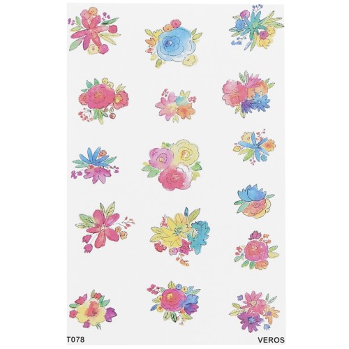 Feuille de transfert VeroS 13.5x9 cm 100% soluble pour pâte polymère - N°078 x1