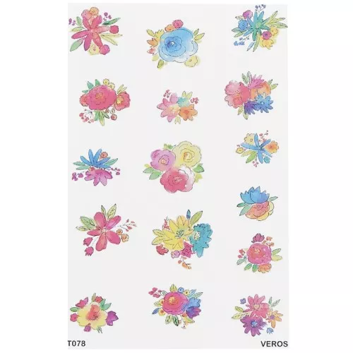 Feuille de transfert VeroS 13.5x9 cm 100% soluble pour pâte polymère - N°078 x1