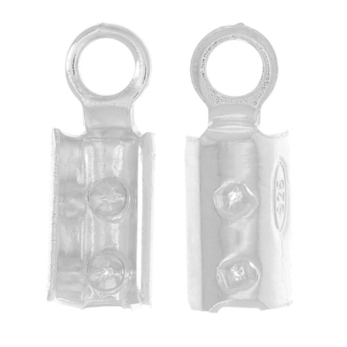 Pinces lacet pour cordon 2 mm - Fabrication européenne - Argent 925 x30