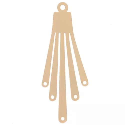 Pendentif chandelier à franges 45.5x17 mm - Doré x1
