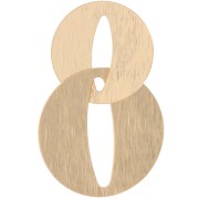 Pendentif double rond strié 38x24 mm - Doré x1|raw }}