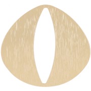 Pendentif intercalaire triangle strié 32x35 mm - Doré x1|raw }}