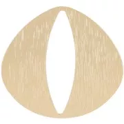 Pendentif intercalaire triangle strié 32x35 mm - Doré x1