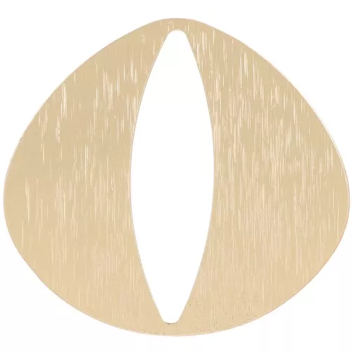 Pendentif intercalaire triangle strié 32x35 mm - Doré x1