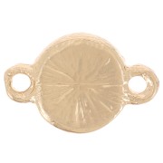 Intercalaire rond 7 mm avec strass - Doré - Orange x1