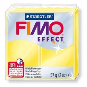 Pâte Fimo Effect 57gr Jaune translucide (n°104)