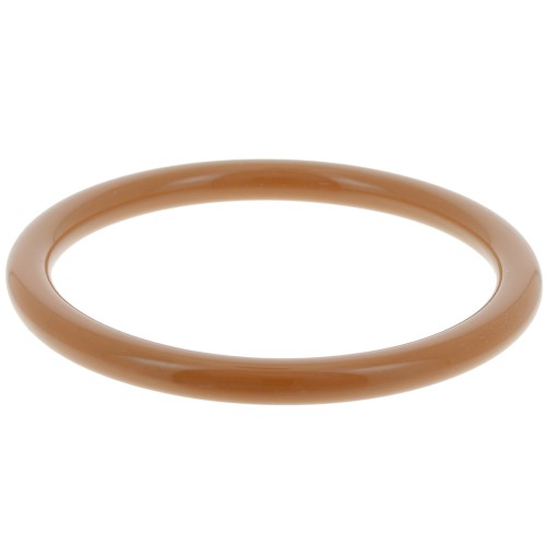 Bracelet jonc en acrylique opaque 64 mm - Camel x1