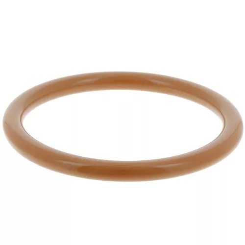 Bracelet jonc en acrylique opaque 64 mm - Camel x1
