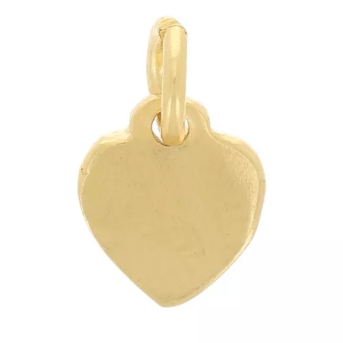 Mini breloque coeur 7x6 mm avec anneau ouvert - Plaqué or 3 microns x1