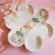 Perle trèfle facettée 13 mm en pierre gemme - Quartz rose x1