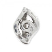 Poussoir oeil porte bonheur pour cuir regaliz 12 mm Placage Argent fin vieilli x1|raw }}