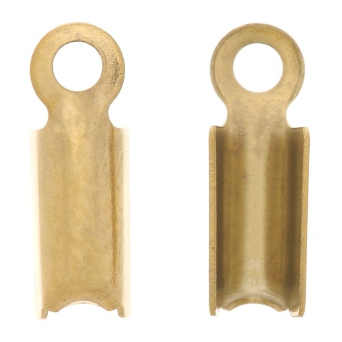 Pinces lacet pour cordon 2 mm - Acier inoxydable 304 Doré x4