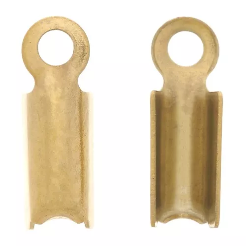 Pinces lacet pour cordon 2 mm - Acier inoxydable 304 Doré x4