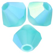 Perles toupies Preciosa - Rondelle Bead 4 mm - Blue Zircon AB Matt x30