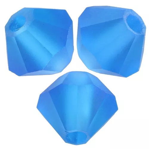 Perles toupies Preciosa - Rondelle Bead 4 mm - Capri Blue Matt x30